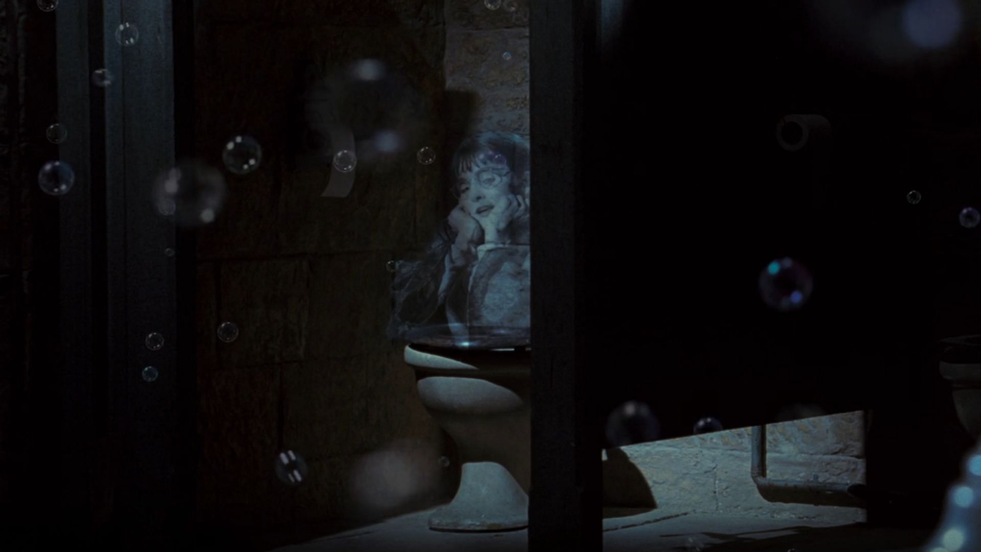 Shirley Henderson as Moaning Myrtle in Harry Potter and the Goblet of Fire (Image via Max)